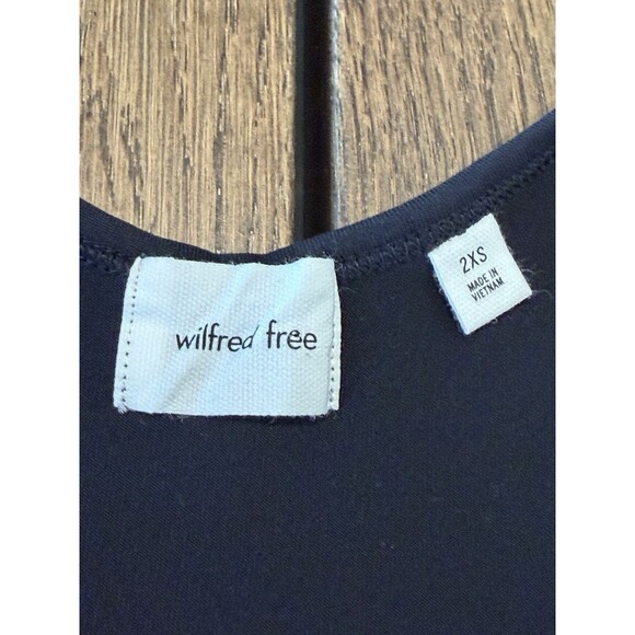 Aritzia Wilfred Free Agrio Jumpsuit Women’s Sz XXS Black Flare Leg Scoop Neck - Picture 3 of 7